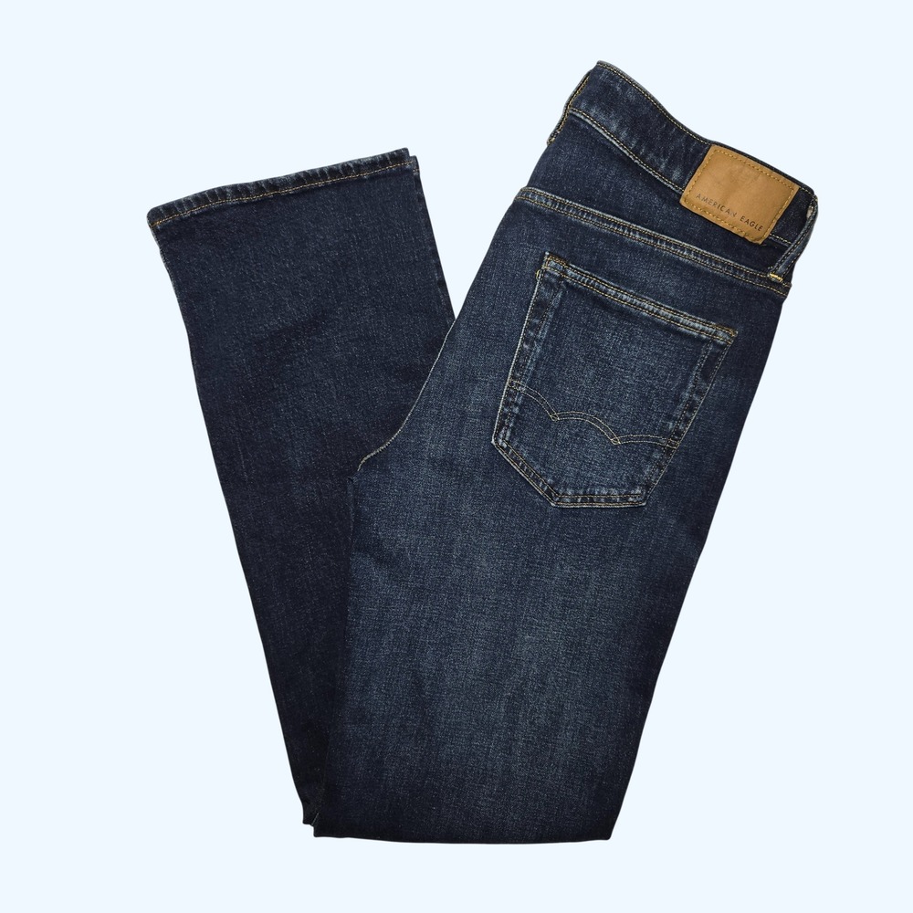 American Eagle Airflex+ Original Bootcut Jeans Mens 32x34 Dark Wash Denim